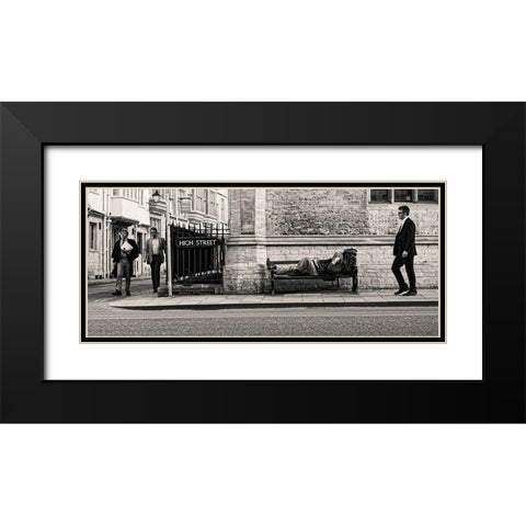 The Reader Black Modern Wood Framed Art Print with Double Matting by Pilic, Matej