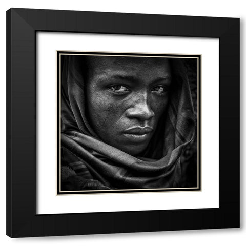 Untitled Black Modern Wood Framed Art Print with Double Matting by Inazio Kuesta, Joxe
