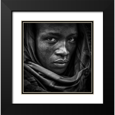 Untitled Black Modern Wood Framed Art Print with Double Matting by Inazio Kuesta, Joxe