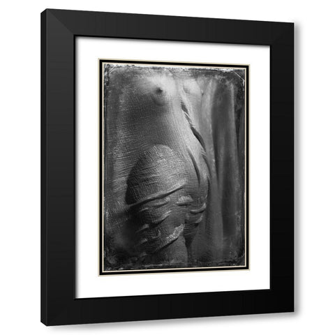 Untitled Black Modern Wood Framed Art Print with Double Matting by Bousca, Bogdan