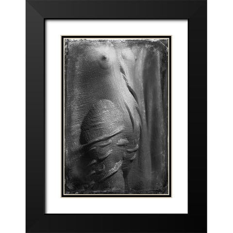Untitled Black Modern Wood Framed Art Print with Double Matting by Bousca, Bogdan