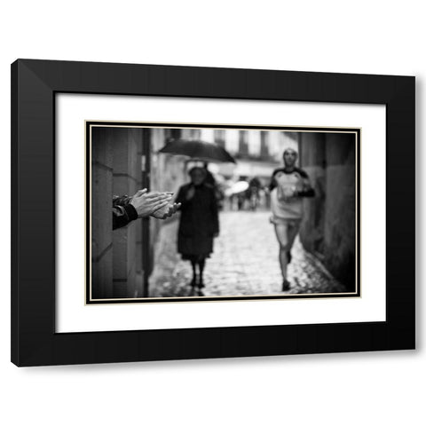 Come On Black Modern Wood Framed Art Print with Double Matting by Gonzalez Forjas, David