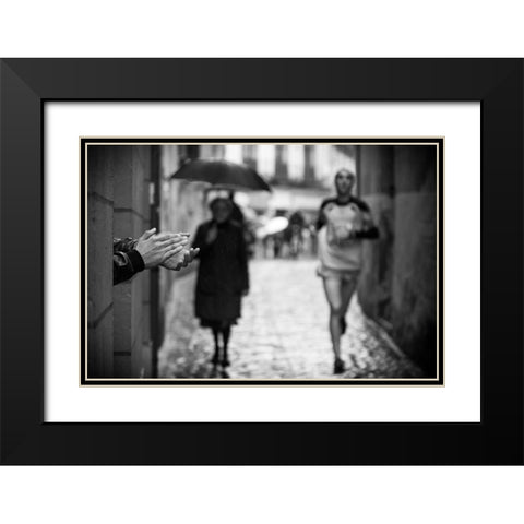 Come On Black Modern Wood Framed Art Print with Double Matting by Gonzalez Forjas, David