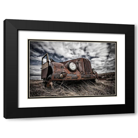 The Eye Black Modern Wood Framed Art Print with Double Matting by Ingibergsson, Bragi