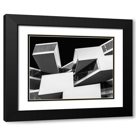 Actelion Black Modern Wood Framed Art Print with Double Matting by Vangindertael, Luc