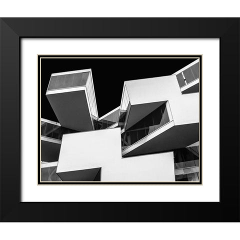 Actelion Black Modern Wood Framed Art Print with Double Matting by Vangindertael, Luc