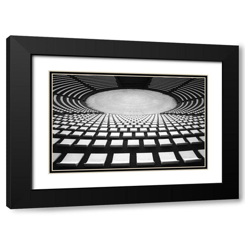 Auditorium Black Modern Wood Framed Art Print with Double Matting by Hawerkamp, Hans-Wolfgang