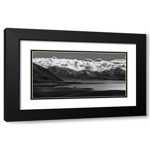 When The Clouds Down To Earth Black Modern Wood Framed Art Print with Double Matting by Tjandra, C.S.