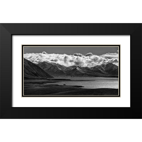 When The Clouds Down To Earth Black Modern Wood Framed Art Print with Double Matting by Tjandra, C.S.