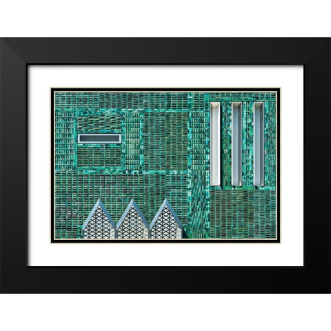 De Bijenkorf Black Modern Wood Framed Art Print with Double Matting by van Son, Greetje