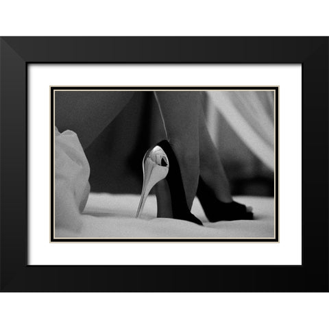 Moscova Black Modern Wood Framed Art Print with Double Matting by Schottstaedt, Erik