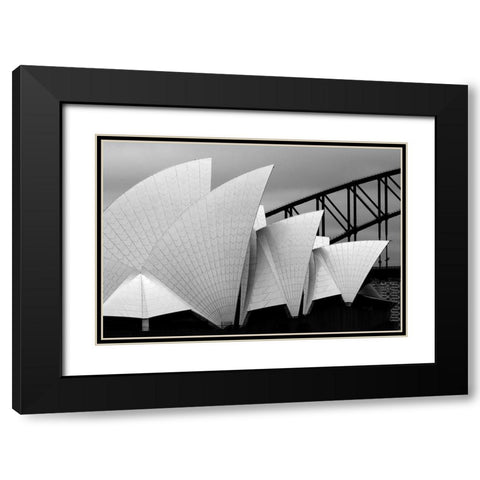 Opera House Sydney Black Modern Wood Framed Art Print with Double Matting by Van Zaane, Alida