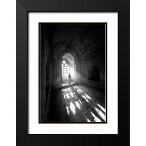 My Home Black Modern Wood Framed Art Print with Double Matting by Song, Gunarto