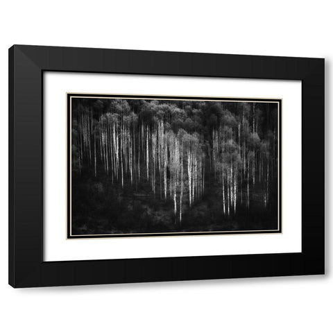Untitled Black Modern Wood Framed Art Print with Double Matting by Chopra, Atul
