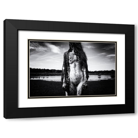 Untitled Black Modern Wood Framed Art Print with Double Matting by Dirven, Ton