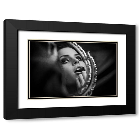 Mirror Black Modern Wood Framed Art Print with Double Matting by Woch, Benjamin