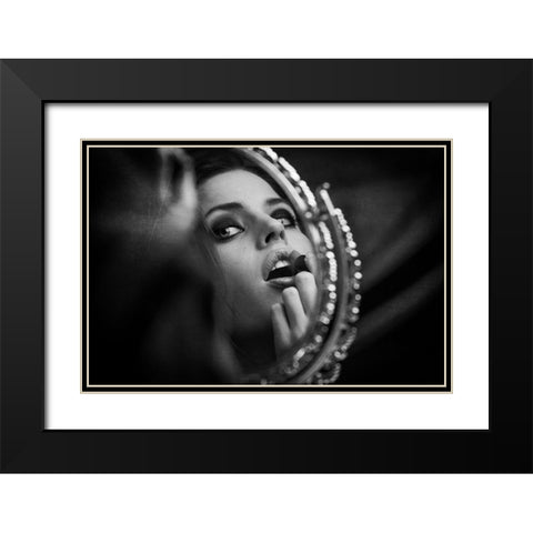 Mirror Black Modern Wood Framed Art Print with Double Matting by Woch, Benjamin