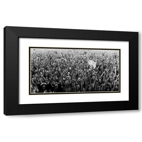 Human Forest Black Modern Wood Framed Art Print with Double Matting by Valin, Alexandre
