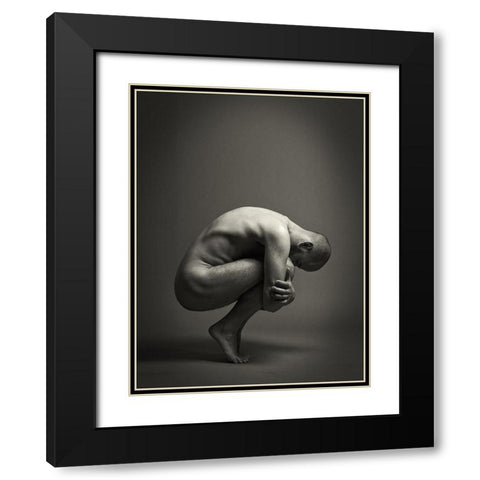 Equilibrioception (Daniel) Black Modern Wood Framed Art Print with Double Matting by Friedl, Werner