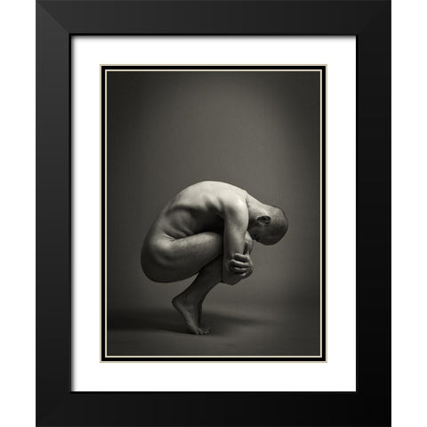 Equilibrioception (Daniel) Black Modern Wood Framed Art Print with Double Matting by Friedl, Werner