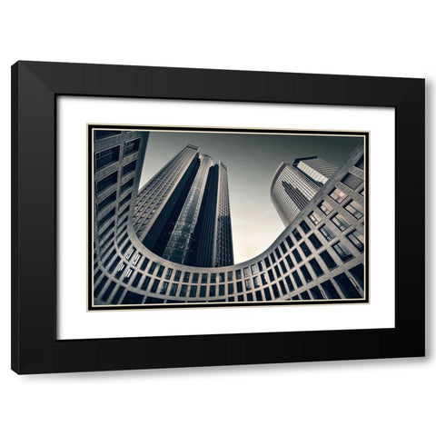 Tower 185 Black Modern Wood Framed Art Print with Double Matting by Reichert, Renate