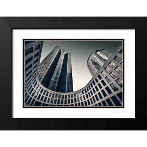 Tower 185 Black Modern Wood Framed Art Print with Double Matting by Reichert, Renate