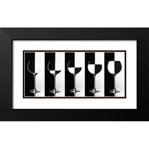 Black A White Black Modern Wood Framed Art Print with Double Matting by Reindl, Doris