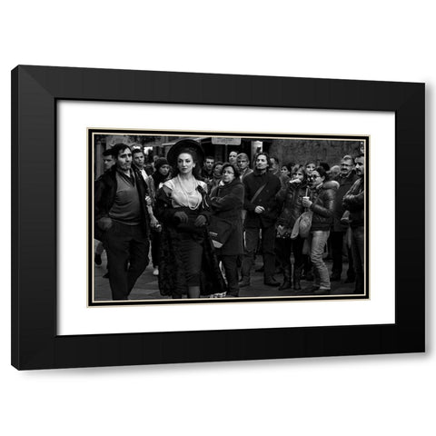 Mad 7 Black Modern Wood Framed Art Print with Double Matting by Marcos, Alejandro