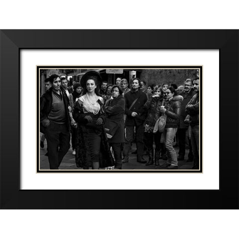 Mad 7 Black Modern Wood Framed Art Print with Double Matting by Marcos, Alejandro