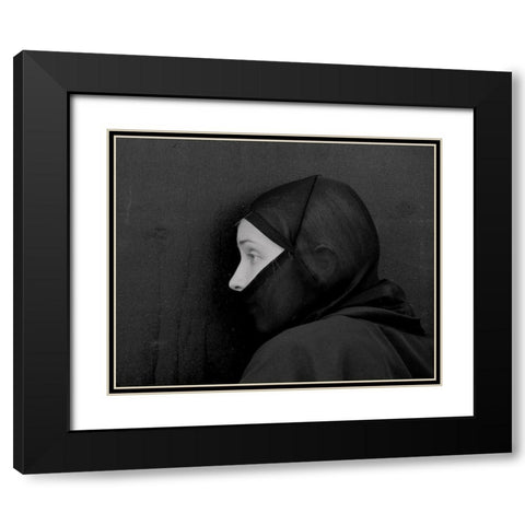 A??Ghosta? Black Modern Wood Framed Art Print with Double Matting by Huang, Ivan