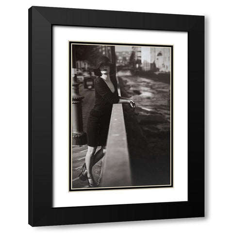 Mela Black Modern Wood Framed Art Print with Double Matting by Renzulli, Antonella