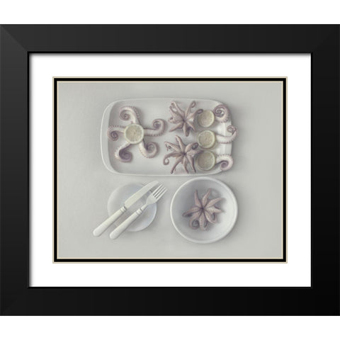 D?Ctopus...2 Black Modern Wood Framed Art Print with Double Matting by Lazarov, Dimitar