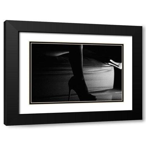 Late Night Black Modern Wood Framed Art Print with Double Matting by Schottstaedt, Erik