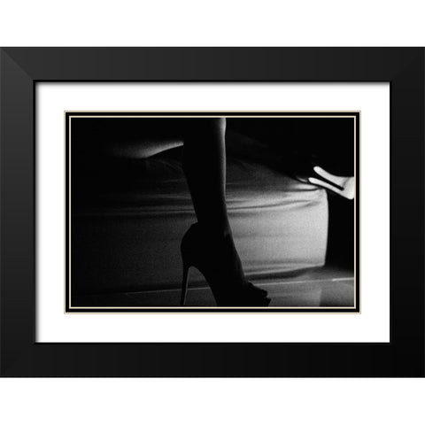 Late Night Black Modern Wood Framed Art Print with Double Matting by Schottstaedt, Erik