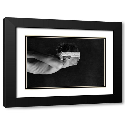 Blind Journey Black Modern Wood Framed Art Print with Double Matting by Delrue, Mirjam
