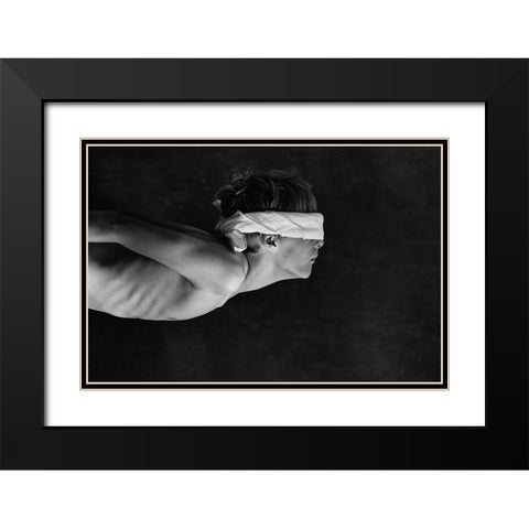 Blind Journey Black Modern Wood Framed Art Print with Double Matting by Delrue, Mirjam
