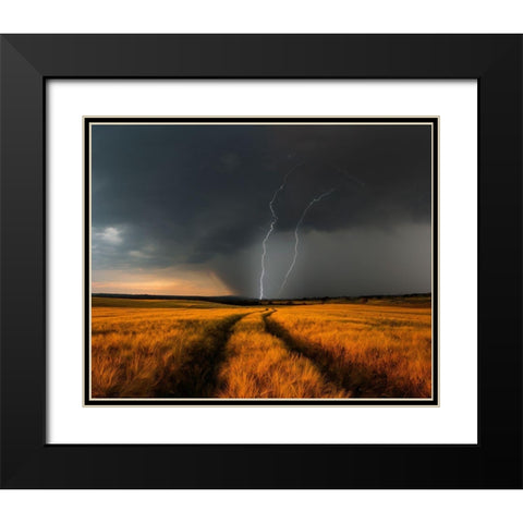 Wetterfront Black Modern Wood Framed Art Print with Double Matting by Schumacher, Nicolas