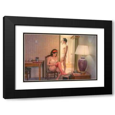 On The Road 1 Black Modern Wood Framed Art Print with Double Matting by Tong, Fang