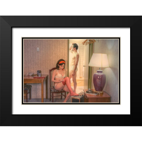 On The Road 1 Black Modern Wood Framed Art Print with Double Matting by Tong, Fang