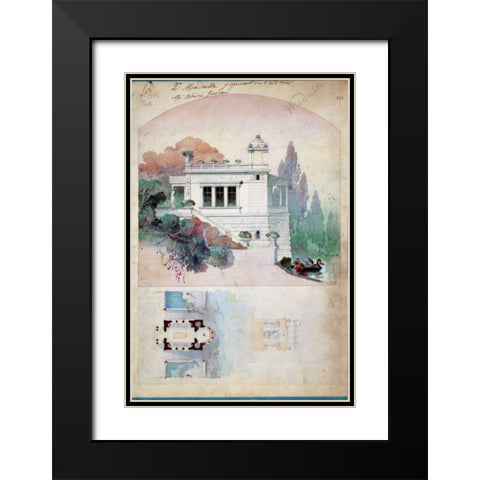 Billiard Room Black Modern Wood Framed Art Print with Double Matting by Chancel, Adrien