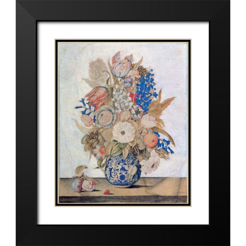 Florentine, Vase of Flowers Black Modern Wood Framed Art Print with Double Matting by Todini, Lorenzo