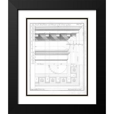 The Ionic Entablature Black Modern Wood Framed Art Print with Double Matting by Langley, Batty