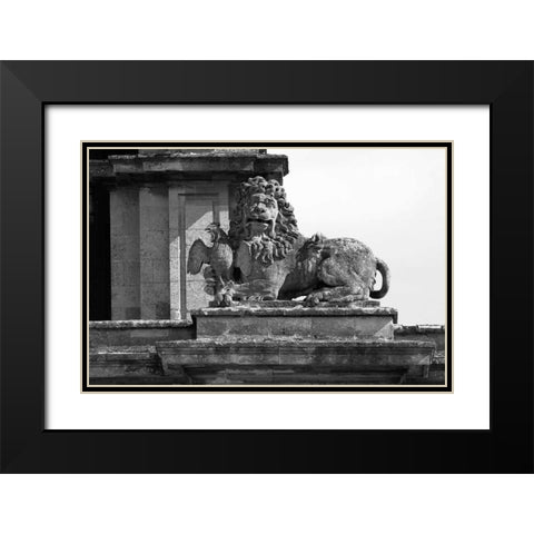 Architectural Detail, Blenheim Palace Black Modern Wood Framed Art Print with Double Matting by Blue, Cyril