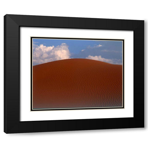Sand Dune, Sahara Black Modern Wood Framed Art Print with Double Matting by Blue, Cyril