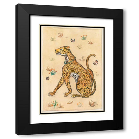 Leopard-Indian Animals Black Modern Wood Framed Art Print with Double Matting by Gynn, Fran