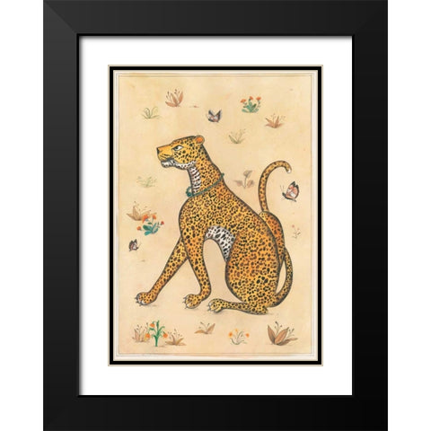 Leopard-Indian Animals Black Modern Wood Framed Art Print with Double Matting by Gynn, Fran