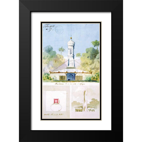 Fountain Black Modern Wood Framed Art Print with Double Matting by Ancelet, Gabrielle-August