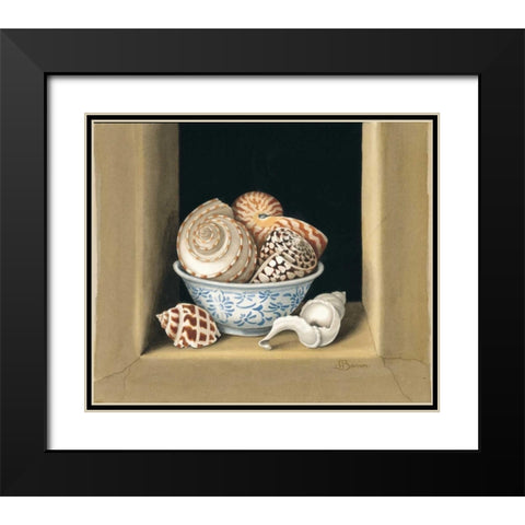 Shells in Bowls I Black Modern Wood Framed Art Print with Double Matting by Baron, Jenny