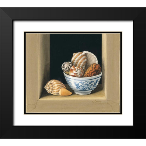 Shells in Bowls, II Black Modern Wood Framed Art Print with Double Matting by Baron, Jenny