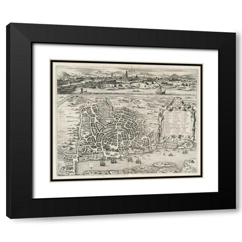 View of Goa Black Modern Wood Framed Art Print with Double Matting by Wassberger,Johannes Jansonnius